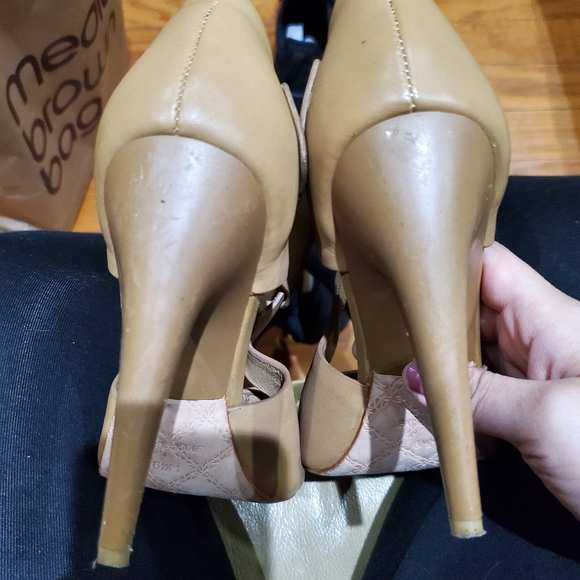 L.A.M.B. Taupe Miyo Stud Heels - Picture 4 of 5